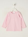 Teeny Weeny Rib Essentials Long-Sleeve Tee, Light Pink product photo