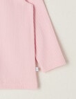 Teeny Weeny Rib Essentials Long-Sleeve Tee, Light Pink product photo View 02 S