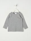 Teeny Weeny Rib Essentials Long-Sleeve Tee, Grey product photo