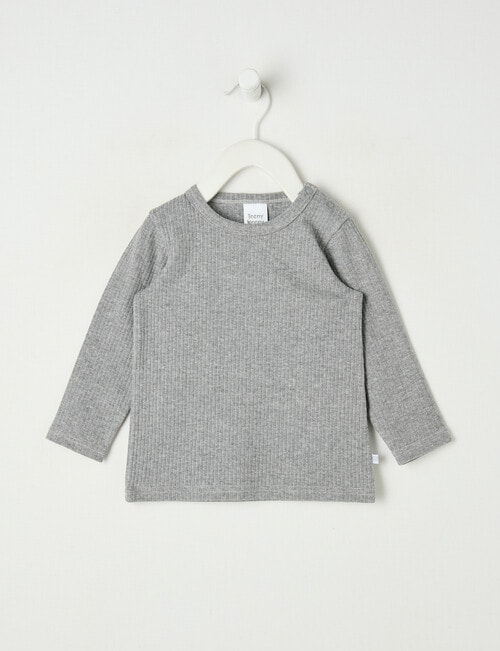 Teeny Weeny Rib Essentials Long-Sleeve Tee, Grey product photo