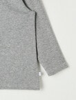 Teeny Weeny Rib Essentials Long-Sleeve Tee, Grey product photo View 02 S
