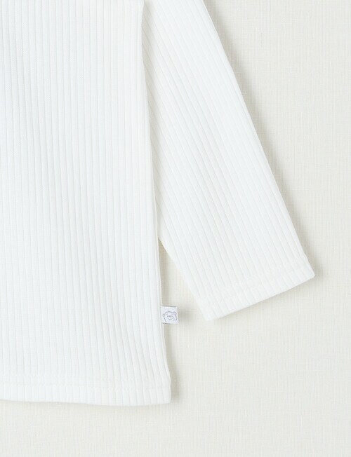 Teeny Weeny Rib Essentials Long-Sleeve Tee, White product photo View 02 L