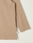 Teeny Weeny Rib Essentials Long-Sleeve Tee, Taupe product photo View 02 S