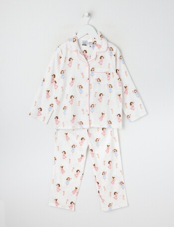 Sleep Mode Fairy Friends Flannel PJ Set, Vanilla, 2-8 product photo