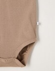 Teeny Weeny Rib Essentials Long-Sleeve Bodysuit, Brown product photo View 02 S