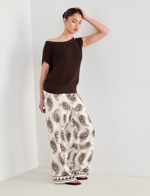 Mineral Mecca Asymmetric Sweater, Chocolate product photo View 03 L