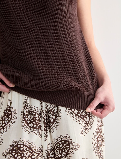 Mineral Mecca Asymmetric Sweater, Chocolate product photo View 07 L