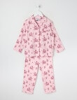 Sleep Mode Pink Bunny Flannel PJ Set, Pink, 2-8 product photo