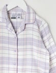 Sleep Mode Check Flannel PJ Set, Lilac & Vanilla, 2-8 product photo View 02 S