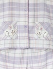 Sleep Mode Check Flannel PJ Set, Lilac & Vanilla, 2-8 product photo View 03 S