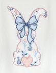 Sleep Mode Floral Bunny Knit & Flannel PJ Set, Vanilla, 2-8 product photo View 03 S