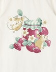 Sleep Mode Strawberry Jam Knit Flannel PJ Set, Sage & Vanilla, 2-8 product photo View 02 S
