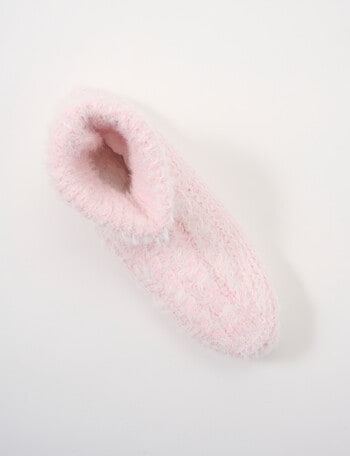Simon De Winter Home Textured Knit Socks, Dusty Blush product photo