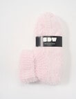 Simon De Winter Home Textured Knit Socks, Dusty Blush product photo View 02 S