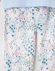 Sleep Mode Unicorn Garden Knit & Flannel PJ Set, Blue, 2-8 product photo View 02 S