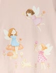 Sleep Mode Fairy Check Knit & Flannel PJ Set, Pink & Purple, 2-8 product photo View 03 S