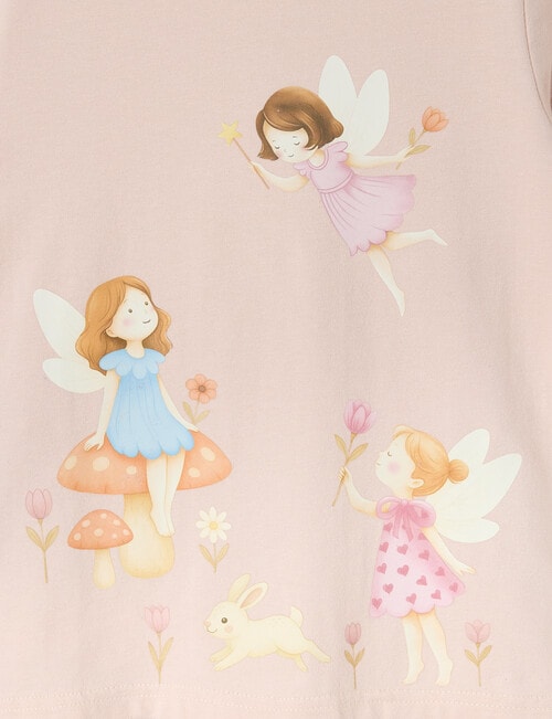 Sleep Mode Fairy Check Knit & Flannel PJ Set, Pink & Purple, 2-8 product photo View 03 L