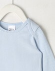 Teeny Weeny Rib Essentials Long-Sleeve Bodysuit, Light Blue product photo View 02 S