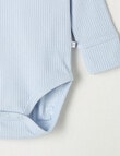 Teeny Weeny Rib Essentials Long-Sleeve Bodysuit, Light Blue product photo View 03 S