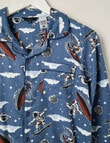 Sleep Squad Spaceman Flannel PJ Set, Blue, 8-16 product photo View 02 S
