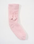 Simon De Winter Home Sherpa Pompom Socks, Blush product photo