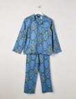 Sleep Squad Pixel Gamer Flannel PJ Set, Blue, 8-16 product photo
