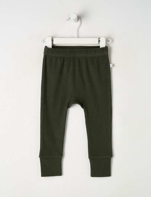 Teeny Weeny Rib Essentials Pants, Forest Green product photo
