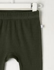 Teeny Weeny Rib Essentials Pants, Forest Green product photo View 02 S