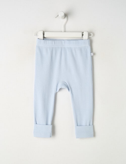 Teeny Weeny Rib Essentials Pants, Light Blue product photo View 03 L