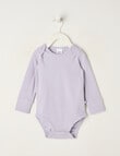 Teeny Weeny Rib Essentials Long-Sleeve Bodysuit, Lilac product photo