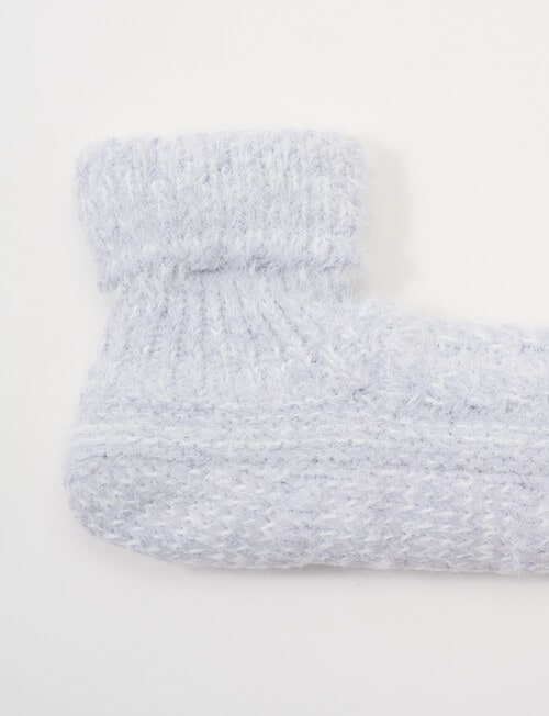 Simon De Winter Home Textured Knit Socks, Grey product photo View 03 L