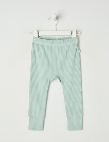 Teeny Weeny Rib Essentials Pants, Light Green product photo