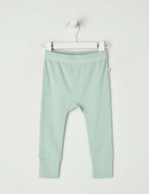Teeny Weeny Rib Essentials Pants, Light Green product photo