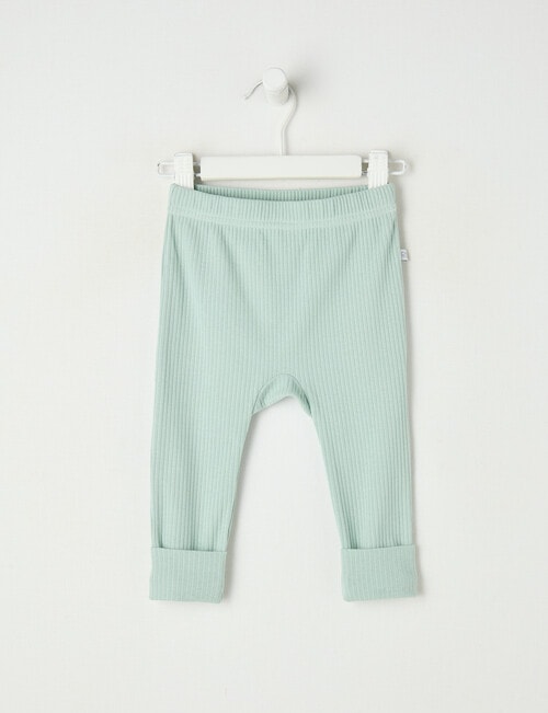 Teeny Weeny Rib Essentials Pants, Light Green product photo View 03 L