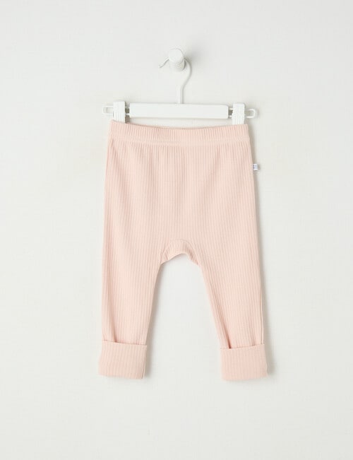 Teeny Weeny Rib Essentials Pants, Pink product photo View 03 L