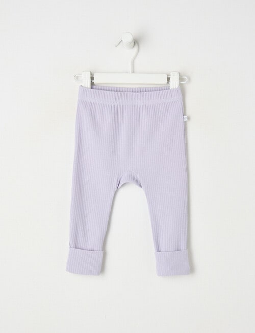 Teeny Weeny Rib Essentials Pants, Lilac product photo View 03 L