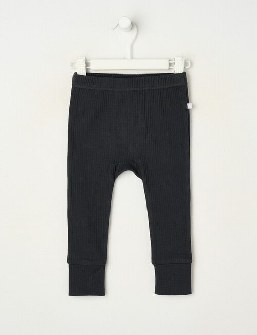 Teeny Weeny Rib Essentials Pants, Charcoal product photo