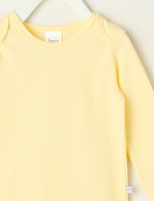 Teeny Weeny Rib Essentials Long-Sleeve Bodysuit, Lemon product photo View 02 L
