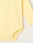 Teeny Weeny Rib Essentials Long-Sleeve Bodysuit, Lemon product photo View 03 S