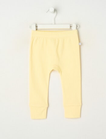 Teeny Weeny Rib Essentials Pants, Lemon product photo