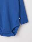 Teeny Weeny Essentials Rib Long-Sleeve Bodysuit, Electric Blue product photo View 02 S