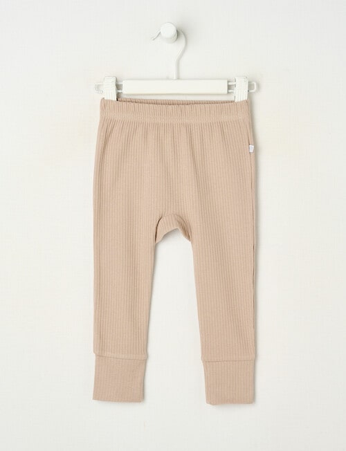 Teeny Weeny Rib Essentials Pants, Taupe product photo
