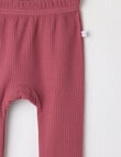 Teeny Weeny Essentials Rib Pant, Raspberry product photo View 02 S