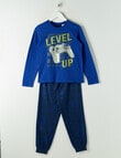 Sleep Squad Next Level Gamer Knit & Flannel PJ Set, Dark Blue, 8-16 product photo