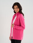 Merino Rib Zip Cardigan, Fuchsia product photo View 04 S