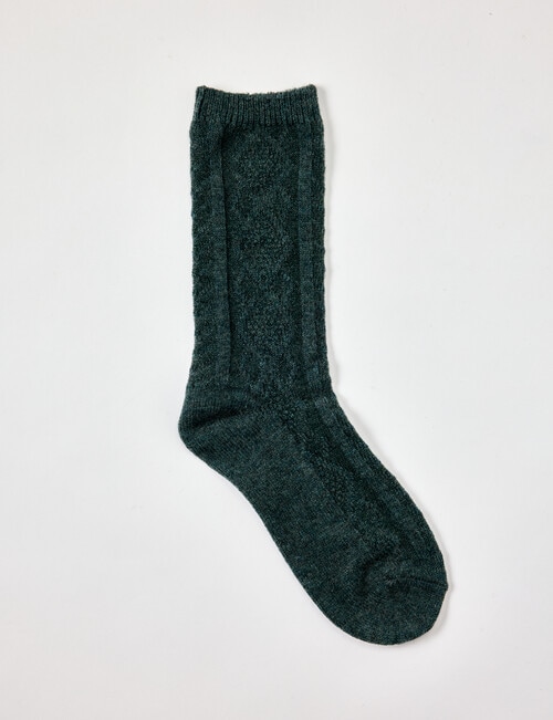 Simon De Winter Winter Warm Textured Crew Socks, Pacific Marle product photo