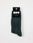 Simon De Winter Winter Warm Textured Crew Socks, Pacific Marle product photo View 02 S
