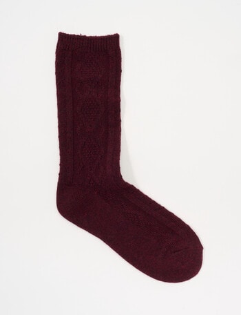 Simon De Winter Winter Warm Textured Crew Socks, Andorra Marle product photo