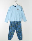Sleep Squad Pixel Gamer Knit & Flannel PJ Set, Blue, 8-16 product photo