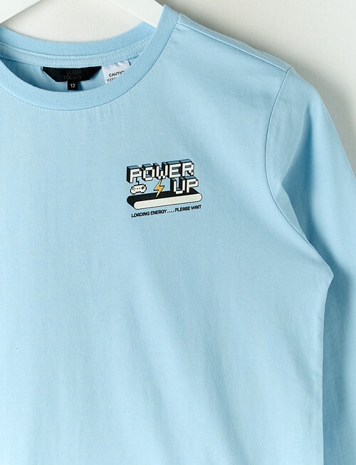 Sleep Squad Pixel Gamer Knit & Flannel PJ Set, Blue, 8-16 product photo View 02 L